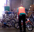 Preparing for the monthly sale: once a month we see our bikes to the public - click to enlarge